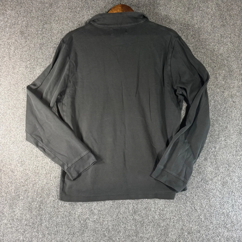 Polo Ralph Lauren Mens Black 100% Pima Cotton Quarter Zip Pullover Sweater Large